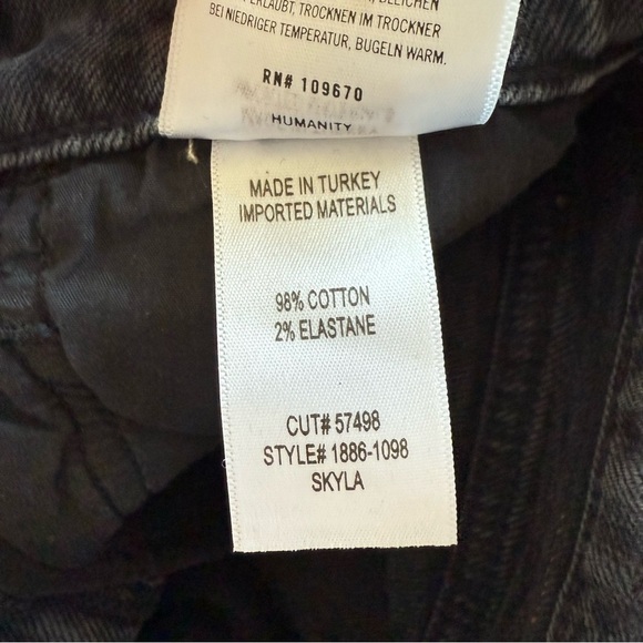 New Citizens of Humanity Skyla Mid Rise Cigarette Jeans Covert Black Denim 26 - Picture 16 of 16